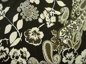 Fashionista Cotton Sateen - Paisley Floral Black/White